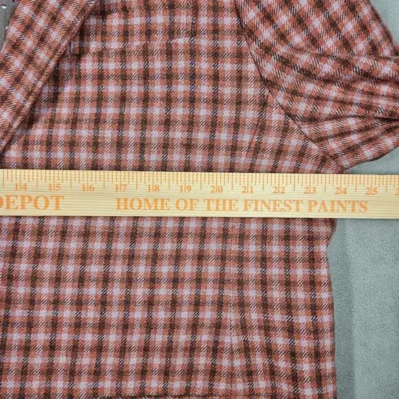 Sundance Blazer Womens XL The Lisa Wool Jacket Pink Plaid Academia Preppy Office - Picture 9 of 11